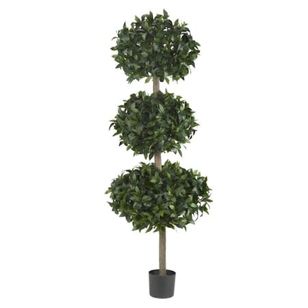 Nearly Natural 69 in. Sweet Bay Triple Ball Tree 5313